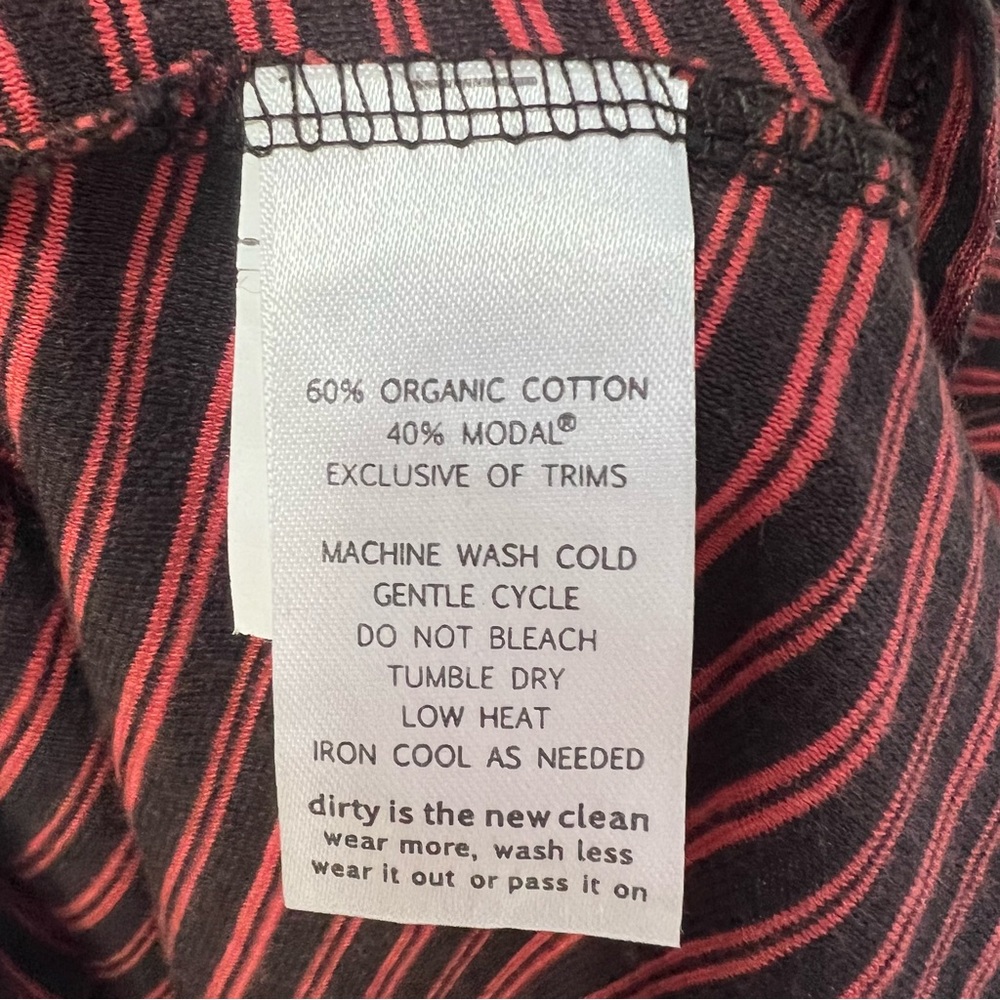 Horny Toad Striped Sleeveless Cowl Neck Organic Cotton Blend Midi Dress Size M - Picture 8 of 12